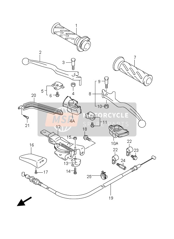 Suzuki AN400(S) BURGMAN 2006 Handle Lever for a 2006 Suzuki AN400(S) BURGMAN